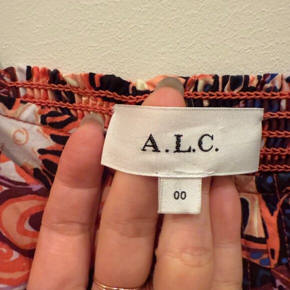 A.L.C. Lilah Floral Cotton Midi Dress, Size: 00 - Like New - Picture 5 of 7